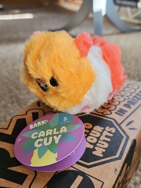 Bark Carla Cuy Plush Small Pet Toy - Orange, White, Pink
